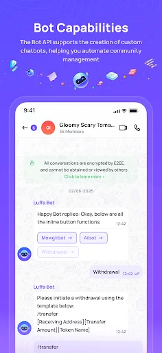 Luffa:Secure Encrypted Chat