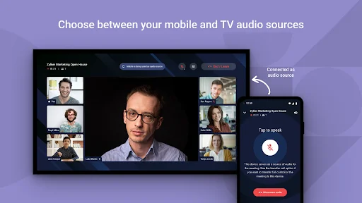 Zoho Cliq: Meetings on Home TV