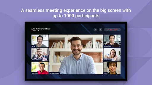 Zoho Cliq: Meetings on Home TV