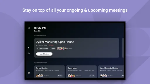 Zoho Cliq: Meetings on Home TV