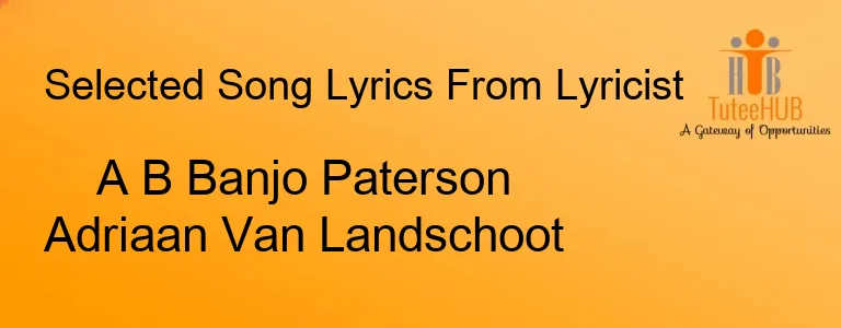 A B Banjo Paterson Adriaan Van Landschoot