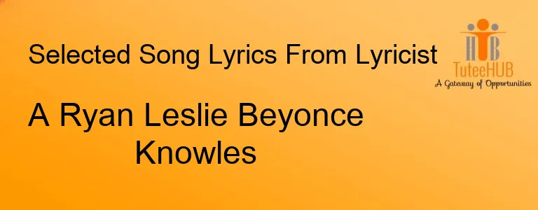 A Ryan Leslie Beyonce Knowles