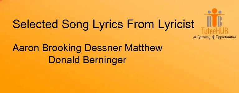 Aaron Brooking Dessner Matthew Donald Berninger