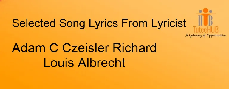 Adam C Czeisler Richard Louis Albrecht