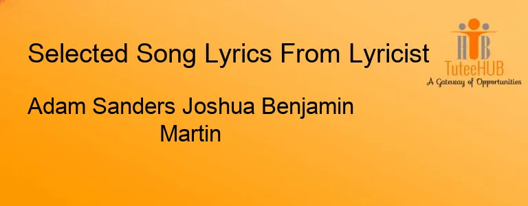 Adam Sanders Joshua Benjamin Martin