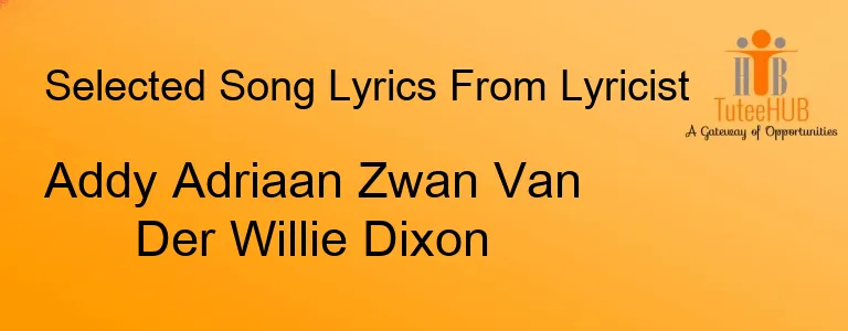 Addy Adriaan Zwan Van Der Willie Dixon