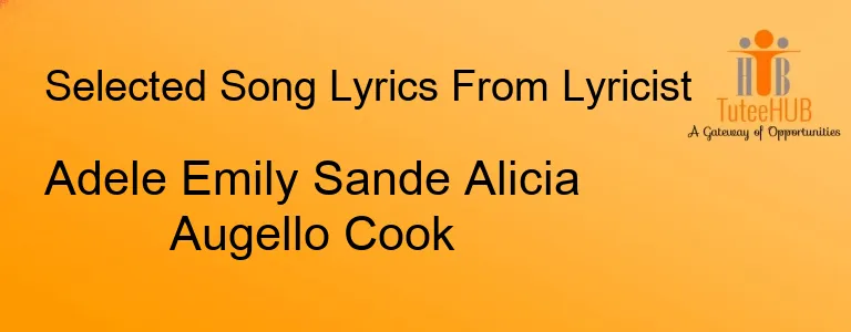 Adele Emily Sande Alicia Augello Cook