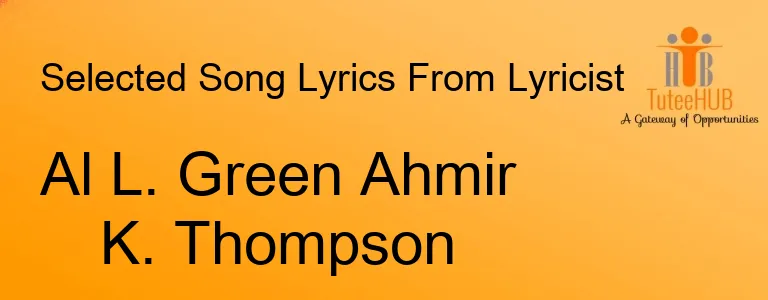 Al L. Green Ahmir K. Thompson