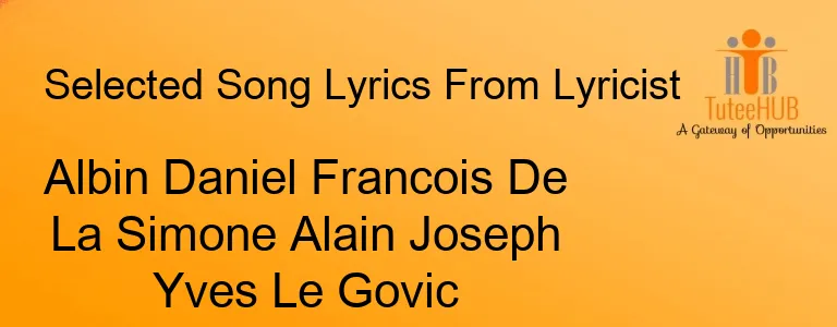 Albin Daniel Francois De La Simone Alain Joseph Yves Le Govic