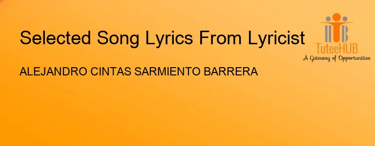 ALEJANDRO CINTAS SARMIENTO BARRERA