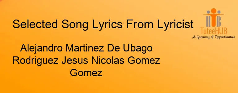 Alejandro Martinez De Ubago Rodriguez Jesus Nicolas Gomez Gomez