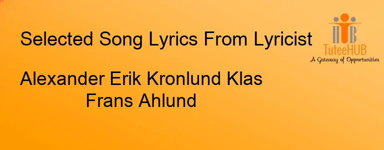 Alexander Erik Kronlund Klas Frans Ahlund