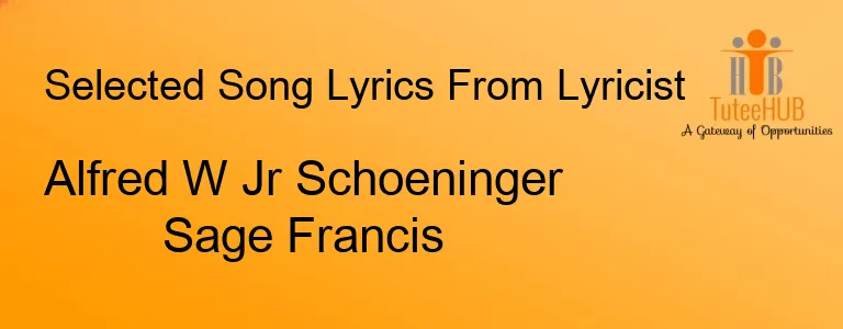 Alfred W Jr Schoeninger Sage Francis