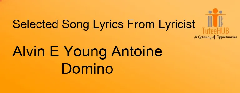 Alvin E Young Antoine Domino