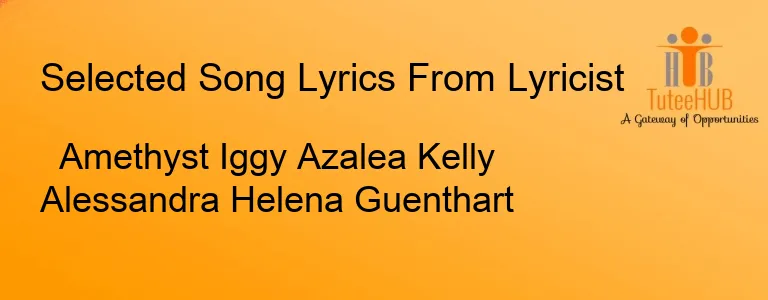 Amethyst Iggy Azalea Kelly Alessandra Helena Guenthart