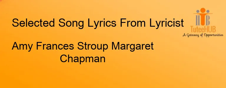 Amy Frances Stroup Margaret Chapman