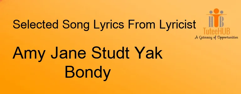 Amy Jane Studt Yak Bondy