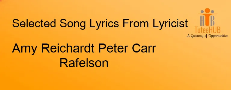 Amy Reichardt Peter Carr Rafelson