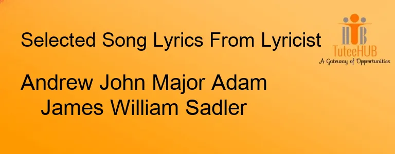 Andrew John Major Adam James William Sadler