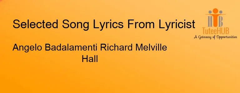 Angelo Badalamenti Richard Melville Hall