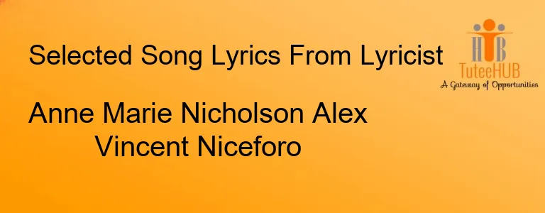 Anne Marie Nicholson Alex Vincent Niceforo