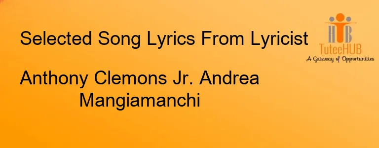 Anthony Clemons Jr. Andrea Mangiamanchi