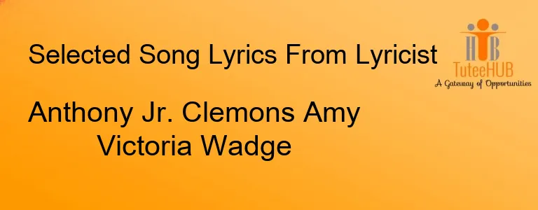 Anthony Jr. Clemons Amy Victoria Wadge