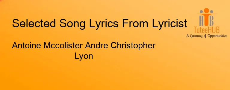 Antoine Mccolister Andre Christopher Lyon