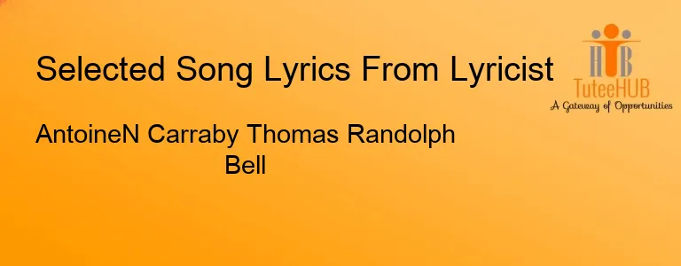 AntoineN Carraby Thomas Randolph Bell