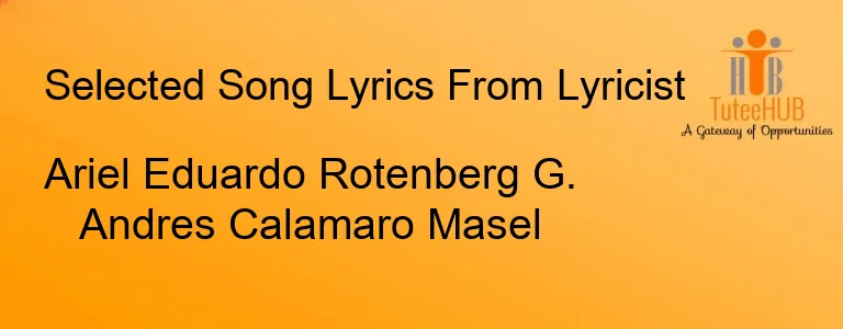 Ariel Eduardo Rotenberg G. Andres Calamaro Masel