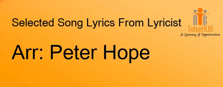 Arr: Peter Hope
