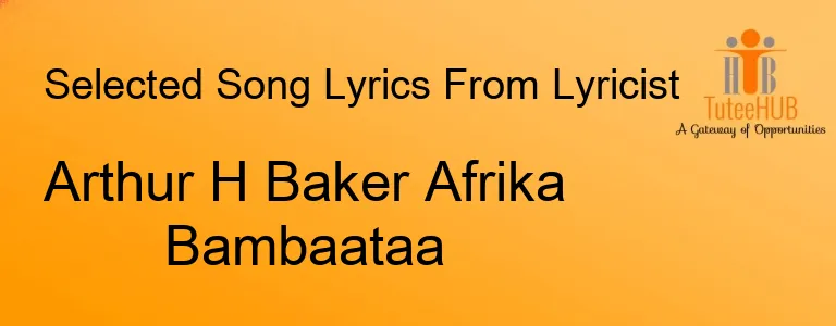 Arthur H Baker Afrika Bambaataa