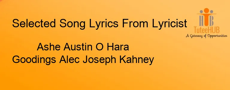 Ashe Austin O Hara Goodings Alec Joseph Kahney