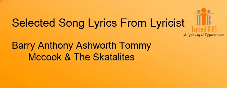 Barry Anthony Ashworth Tommy Mccook & The Skatalites