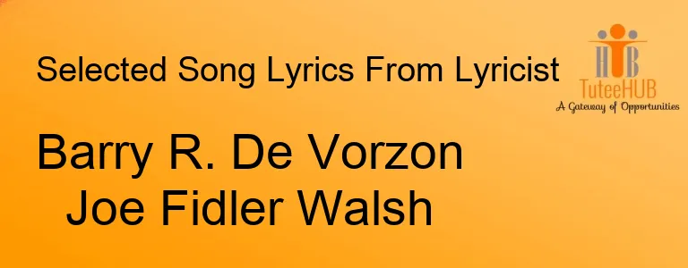 Barry R. De Vorzon Joe Fidler Walsh