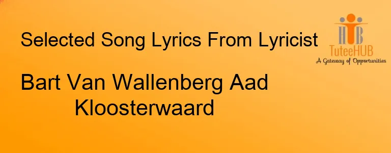 Bart Van Wallenberg Aad Kloosterwaard