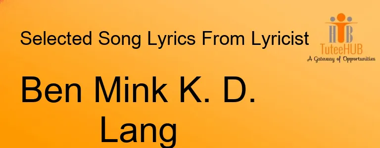 Ben Mink K. D. Lang