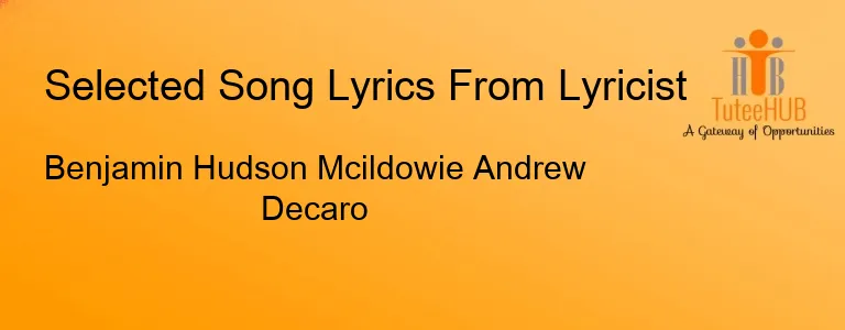 Benjamin Hudson Mcildowie Andrew Decaro