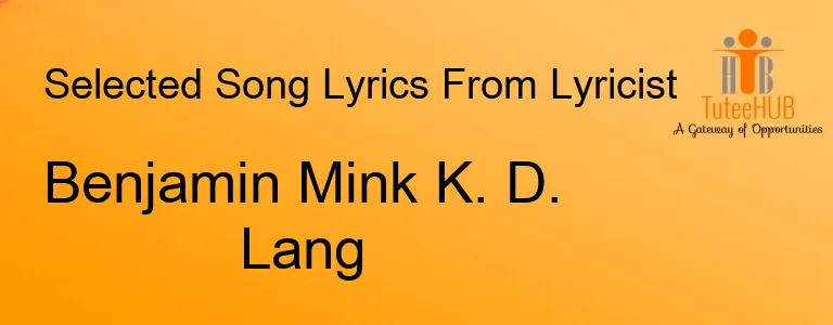 Benjamin Mink K. D. Lang