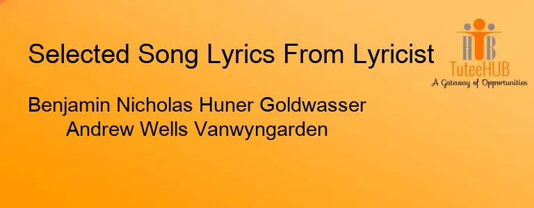 Benjamin Nicholas Huner Goldwasser Andrew Wells Vanwyngarden