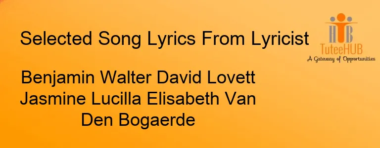 Benjamin Walter David Lovett Jasmine Lucilla Elisabeth Van Den Bogaerde