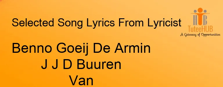 Benno Goeij De Armin J J D Buuren Van