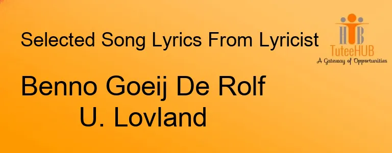 Benno Goeij De Rolf U. Lovland