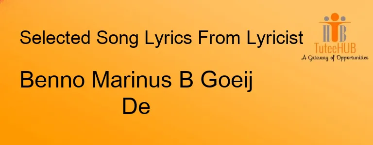 Benno Marinus B Goeij De