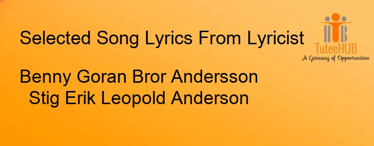 Benny Goran Bror Andersson Stig Erik Leopold Anderson