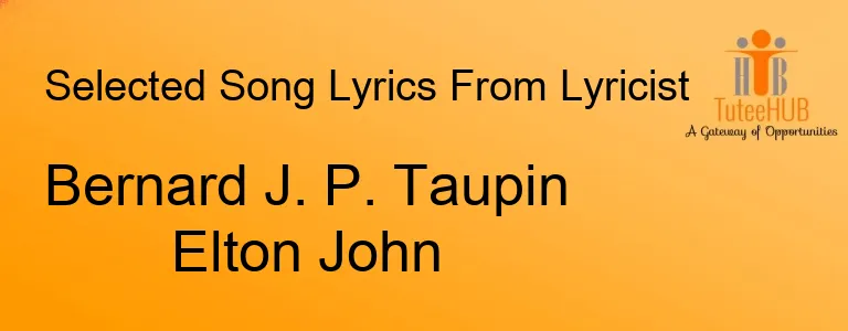 Bernard J. P. Taupin Elton John