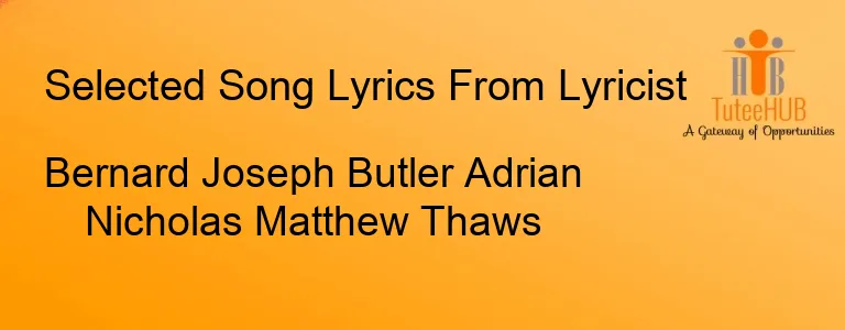 Bernard Joseph Butler Adrian Nicholas Matthew Thaws