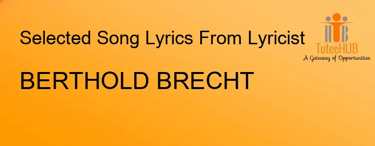 BERTHOLD BRECHT