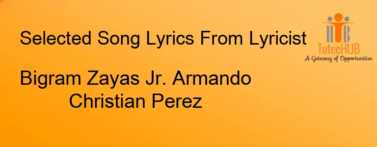 Bigram Zayas Jr. Armando Christian Perez