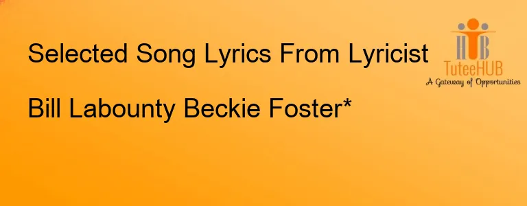 Bill Labounty Beckie Foster*